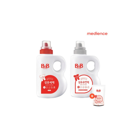 800ml 유연제 증정) 비앤비 섬유 세제/유연제 1500ml 모음전 
